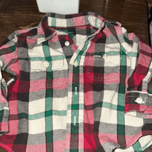 Polo by Ralph Lauren size 12 month, long sleeve, button-down plaid shirt - £9.18 GBP