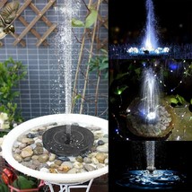 Bird Bath Fountain Solar Powered Water Pump Floating Outdoor Pond Garden... - $38.99