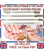 NJ LMS Satin Edge Cuticle Pusher &amp; Nail Polish Cleaner Beauty Manicure P... - $58.48 MXN+