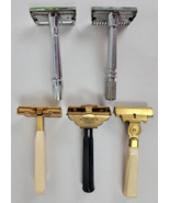 5 Vintage Safety Razors Gem Micromatic Junior &amp; Eversharp - £34.40 GBP