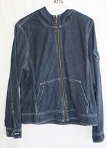 CHRISTOPHER DENIM BLUE 100% COTTON ZIP FRONT JEAN JACKET SIZE MEDIUM #8270 - $13.50