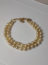 Vintage Cream Colored Carolee 2 Strand Bead Necklace 14.5 To 16.5 Inches - £39.87 GBP