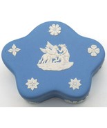 Vintage Wedgwood Blue Jasperware Pentafoil Star Muses with Pegasus Trinket Box - $13.33