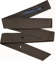 Heavy Nylon Tie Strap Cinch Girth Strap Brown Nylon 1.75&quot; wide w/ Punche... - £7.86 GBP