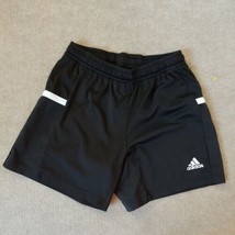 Adidas Athletic Workout Training Aeroready Shorts Womens Size S Black Logo - $19.80