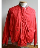 Vtg 80s Abercrombie &amp; Fitch XL Reversible Cotton Harrington Jacket Red B... - £29.41 GBP