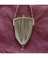 Vintage German Silver Victorian Chatelaine Mesh Purse 1890-1920s Gold To... - $125.95 CAD