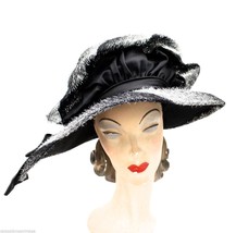 Charo Original VTG Hat Ladies Dramatic 1950s Bubble Asymmetrical Silver ... - $1,626.30 MXN