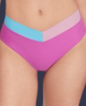 Salt + Cove Juniors&#39; Contrast Bikini Bottoms Size M, Orchid Multi - $13.37