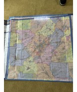 Birmingham AL 50 Mile Radius Laminated Wall Map - $134.04 CAD