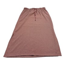 Christopher &amp; Banks A-Line Skirt Women&#39;s Large Red White Houndstooth Side Slit - £16.81 GBP