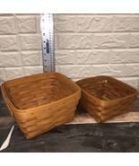 Lot Of 2 Longaberger 1994 Small 7” Berry Basket &amp; 1997 Medium 8” Basket ... - £44.26 GBP