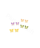 Butterfly Stud Earrings / Enamel Butterfly Multiple Colors - $6.84 CAD