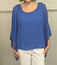 Joseph Ribkoff drape sleeve top in BLUE IRIS - size 6 - £70.77 GBP