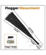 Genuine Black Cowhide Leather Flogger – 25 Heavy Falls with Steel Studde... - $23.99