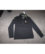 NWT Women&#39;s Football Half Zip Tommy Bahama Quilted Sweatshirt Black Viki... - $92.74