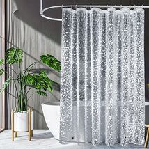 Clear Pebble Shower Curtain Liner 3D Transparent EVA Bathroom Curtain Li... - $34.35