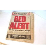 New York Post Newspaper Oct 12, 2001 WTC 9/11 &quot;Red Alert&quot; Complete Final - $8.86