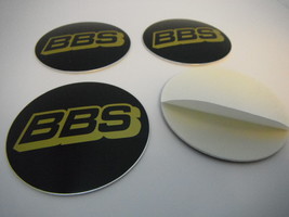 BBS wheel center cap-set of 4-Metal Stickers-self adhesive Top Quality Glossy - $19.00+