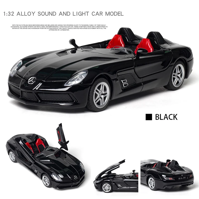 Hottoy Diecast 1:32 Miniature Benz SLR Roadster Pullback Collect Children Christ - $144.29