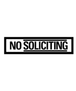 No Soliciting for Door For House Business and Office Wall Sticker Viynl ... - $22.99