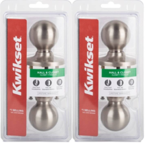 Kwikset Polo Passage Door Knob Lockset Right/Left Handed Satin Nickel 2-... - $19.80