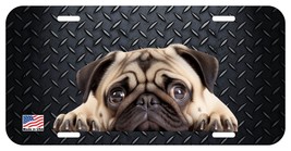 PUG DOG LYING FACE CAN PERSONALIZE NOVELTY METAL LICENSE PLATE C - $8.90+