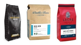 Flavored Coffee Bundle With Chocolate Raspberry, Dallis Bro and Maple Nut Crunch - £21.23 GBP