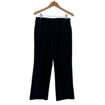 Ralph Lauren Black Velvet Pull On Pants Pockets Elastic Waist Women&#39;s Si... - $24.75
