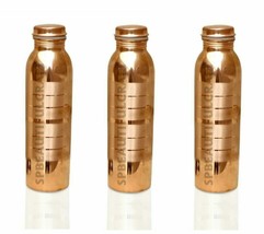 Handmade Copper Water Drinking Bottle Ayurvedic Health Benefits 1000ML S... - $49.28