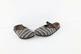 Vintage Betula Birkenstock Womens Size 7 Distressed Fair Isle Woven Clogs Shoes - £63.26 GBP