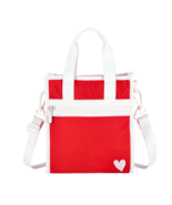 LeSportsac White Heart Embroidered Mini North/South Tote, Festive Red Ba... - $92.96 CAD