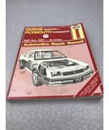 Haynes Techbook Dodge Shadow Plymouth Sundance 1987-1991 1726 Manual KG - $14.85