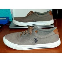 Men&#39;s shoes size 9.5 US POLO ASSN. Tan Sneakers Canvas - $24.84 CAD