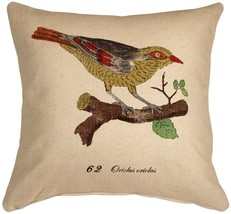 Bird on Branch 20x20 Throw Pillow, with Polyfill Insert - £56.08 GBP