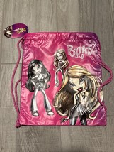 Bratz 12&quot; x 10.5&quot; School Backpack w Drawstring Straps Pink Nylon - £11.83 GBP
