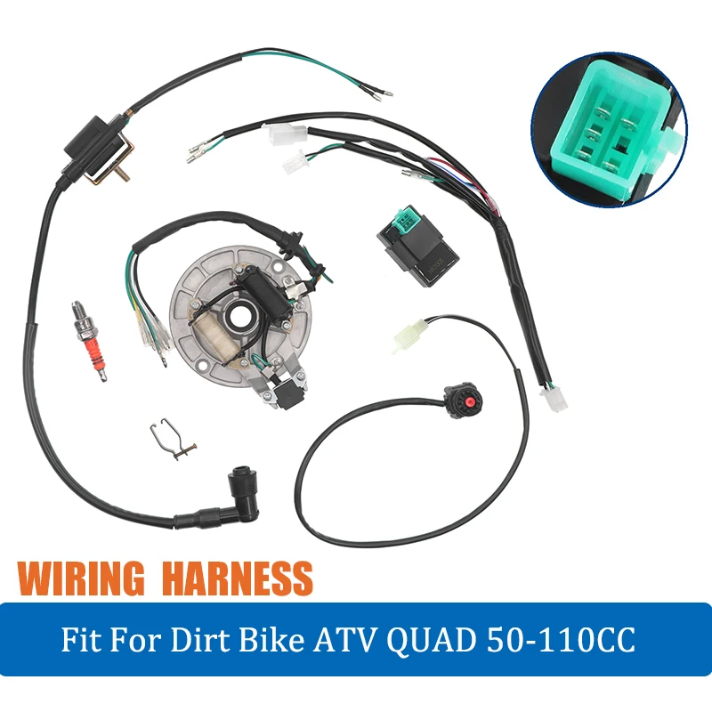 1 set Full Complete Electrics Wiring Harness Motorcycle ATV Quad Parts For Kick  - $184.98