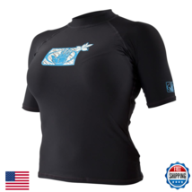 Body Glove Women's Basic Fitted Short Arm Rashguard - Black, X-Large - $34.08