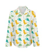 Mondxflaur Cute Dinosaur Women Long Sleeve Shirt Summer Elegant Fashionable - $34.28 CAD