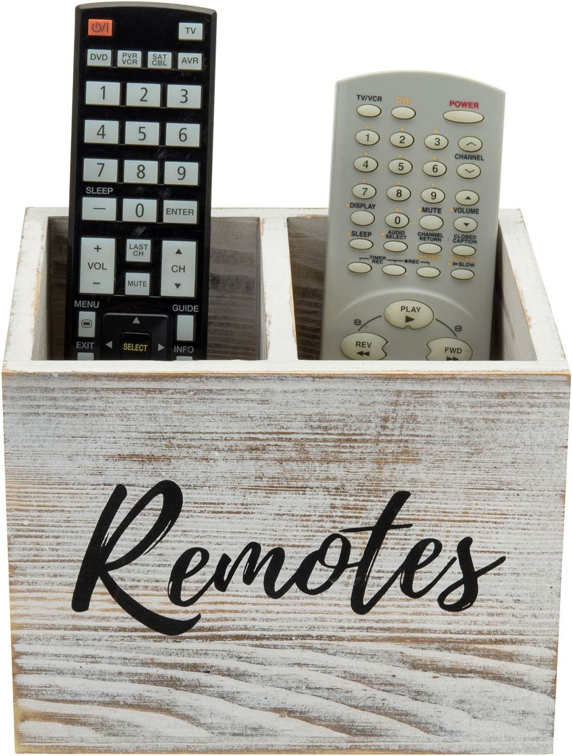 Remote Control Holder And Media Storage Box With Two Slots From Mygift. - $37.98
