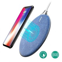 Fast Wireless Charger, wofalo 10W Jean Fabric Qi Wireless Charger Fast C... - $11.00+