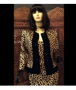 Vintage 1980s Jacqueline de Ribes Leopard Lame Dress and Jacket - £426.05 GBP