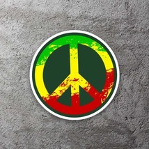 Reggae Peace Sign Vinyl Sticker 3.5&quot;&quot; Wide Includes Two Stickers New - £9.02 GBP