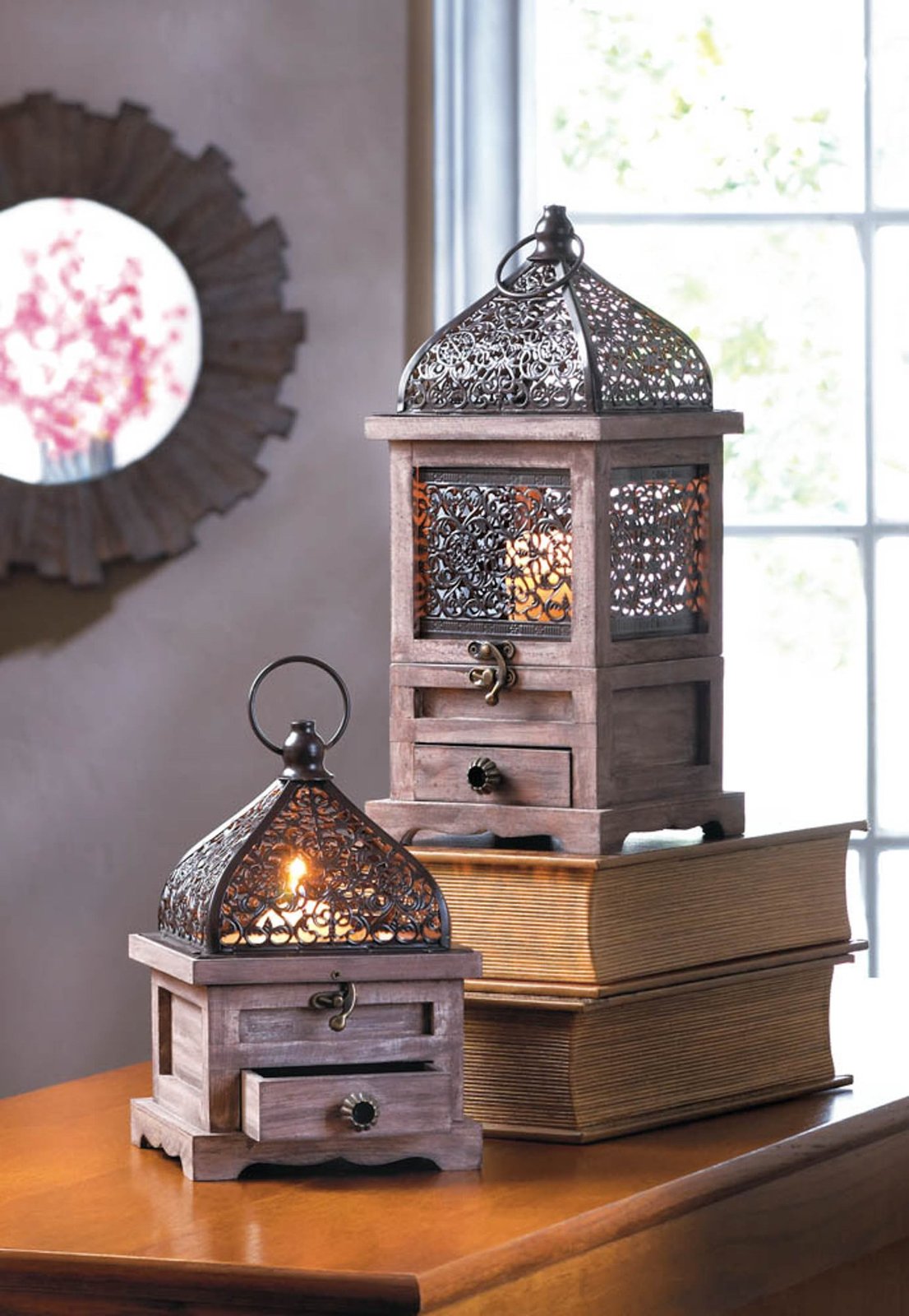 Primary image for LARGE FLIP-TOP WOODEN LANTERN
