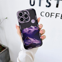 New Dark Purple Iphone 14 Phone Case Landscape Mountain Peak - £16.81 GBP