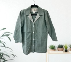 Vintage Orvis 100% Cotton 3/4 Sleeve Button Down Blouse SIZE SMALL stripes - $17.81