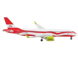 Airbus A220-300 Commercial Aircraft &quot;Air Baltic&quot; White and Red 1/400 Die... - $61.12