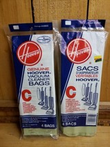 2 Hoover Type C Upright Vacuum Cleaner Bags 40100003C 4 PACK Genuine OEM NEW - £14.69 GBP