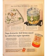SHell X-100 Motor Oil Stop Cold to hot engine operation 1954 Vintage Pri... - $11.73