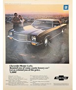 MONTE CARLO-CHEVROLET-Exotic Luxury Car-$3300 1971 Vintage Print Ad - $9.75